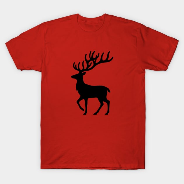 Reindeer Silhouette T-Shirt by KayBee Gift Shop